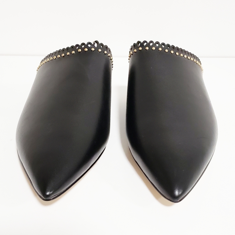 NWOB COLE HAAN Raelyn Leather Black Mules - Picture 3 of 7